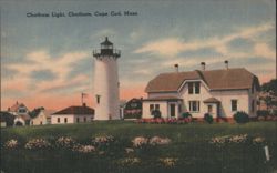 Chatham Light, Lighthouse & Keeper's House Postcard