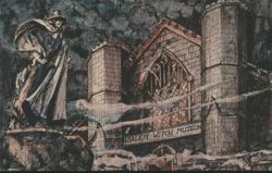 Salem Witch Museum, Cloaked Figure Illustration Postcard
