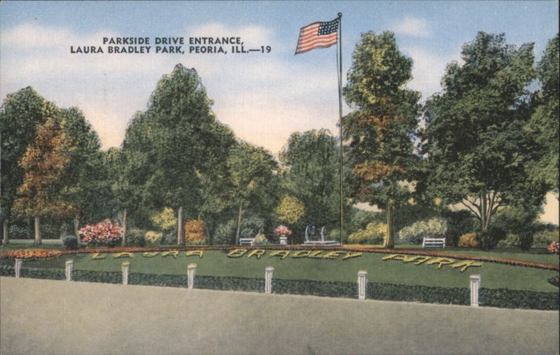 Laura Bradley Park Parkside Drive Entrance, Peoria Illinois