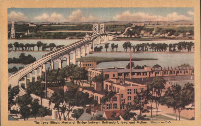 Iowa-Illinois Memorial Bridge - Bettendorf, IA & Moline, IL