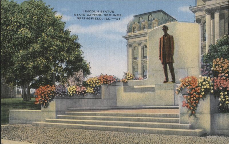Lincoln Statue, State Capitol Grounds, Springfield, IL Illinois