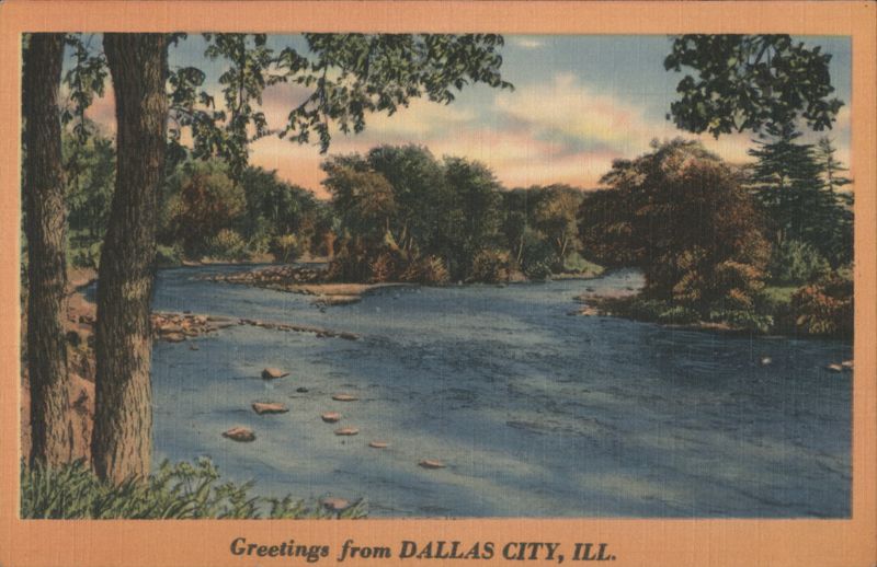 River Scene, Dallas City, Illinois