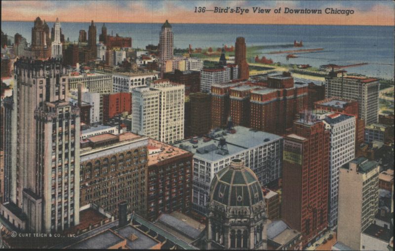 Bird's-Eye View of Downtown Chicago Illinois