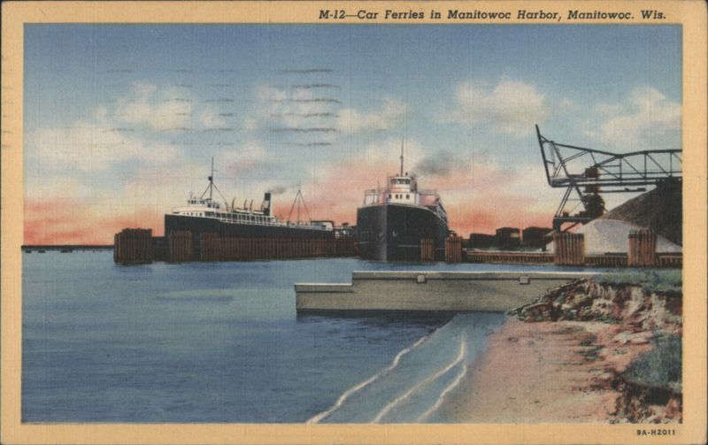 M-12 Car Ferries in Manitowoc Harbor Wisconsin