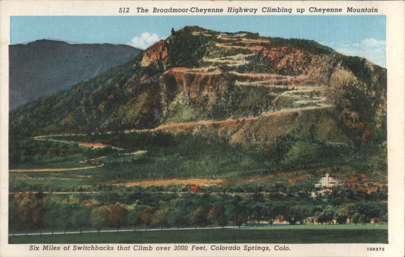 Broadmoor-Cheyenne Highway, Cheyenne Mountain Switchbacks Colorado Springs