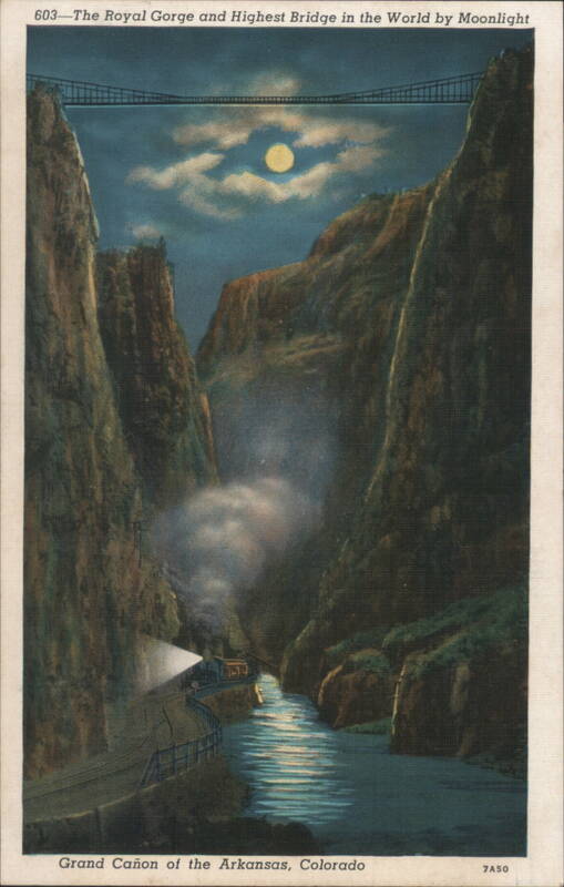 Royal Gorge & Highest Bridge by Moonlight, Colorado