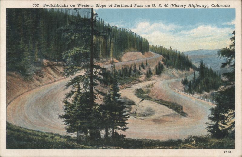 Switchbacks on Western Slope of Berthoud Pass, US 40 Colorado