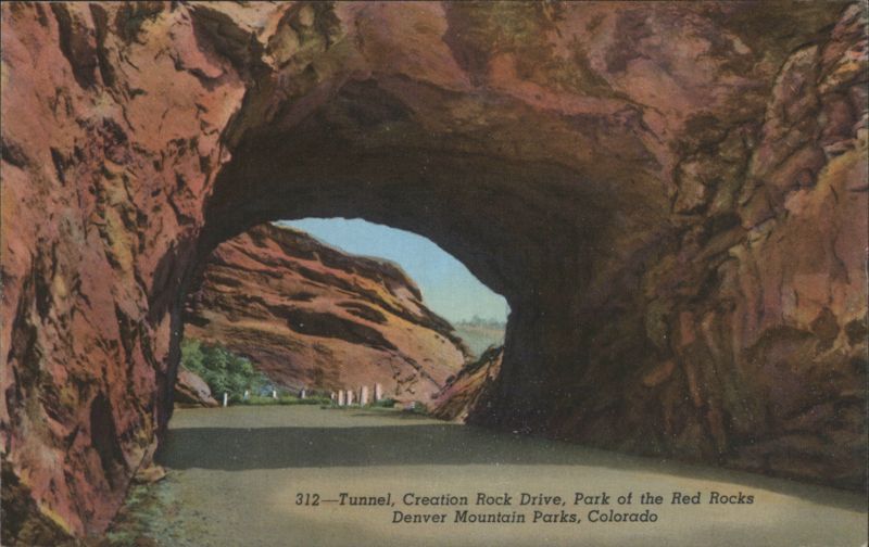 Tunnel, Creation Rock Drive, Park of the Red Rocks Denver Colorado
