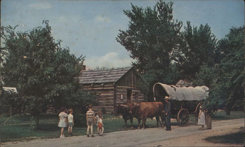 Ox Team & Conestoga Wagon, Lincoln's New Salem State Park Illinois