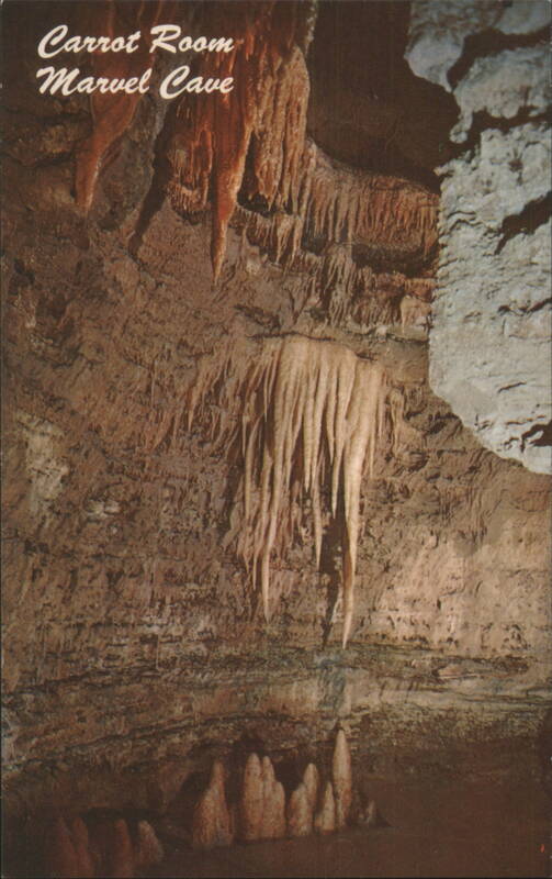 Carrot Room Crystal Formations, Marvel Cave Branson Missouri