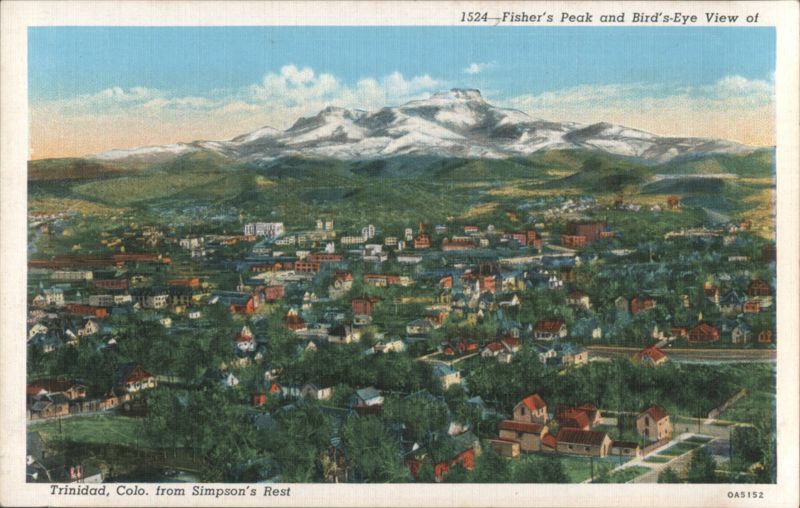 Fisher's Peak & Bird's-Eye View of Trinidad, CO Colorado