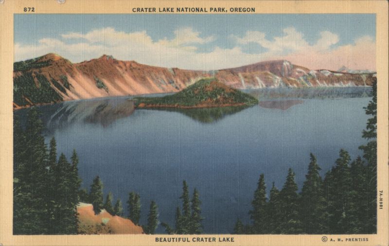 Crater Lake National Park, Oregon - Wizard Island A. M. Prentiss