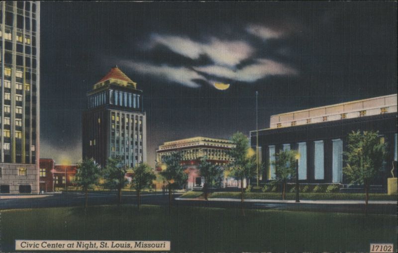 St. Louis Civic Center at Night Missouri