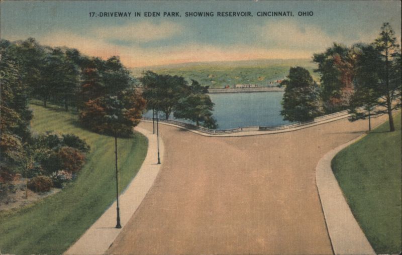 Driveway in Eden Park, Showing Reservoir Cincinnati Ohio