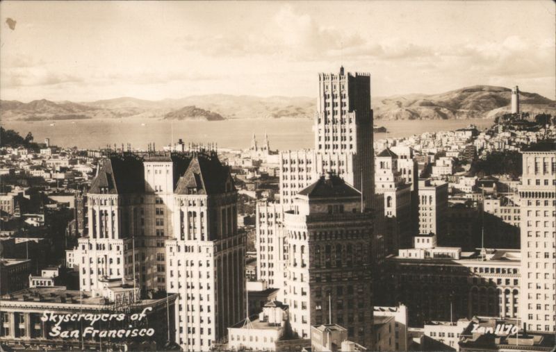 Skyscrapers of San Francisco Skyline View California