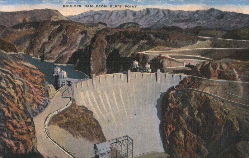 Boulder Dam from Elk's Point Nevada