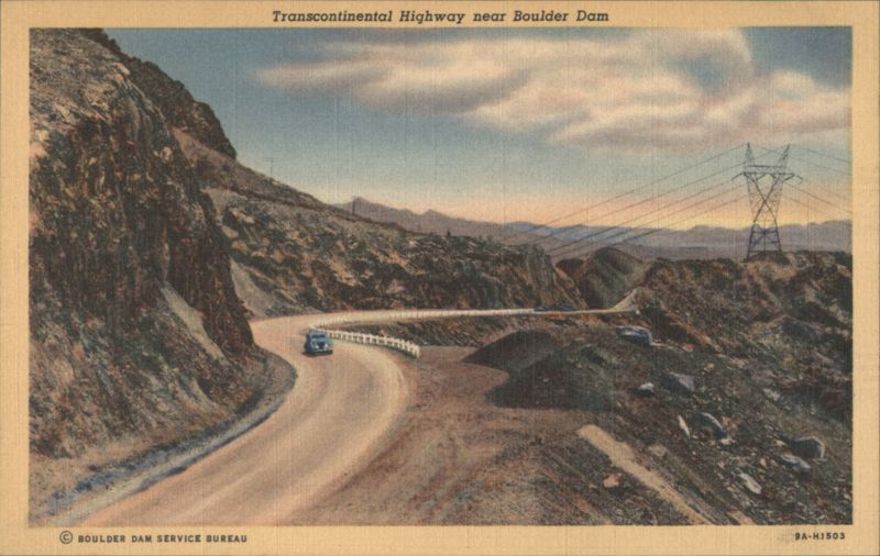 Transcontinental Highway near Boulder Dam Boulder City Nevada