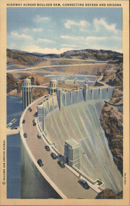 Highway Across Boulder Dam, Connecting Nevada and Arizona Boulder City