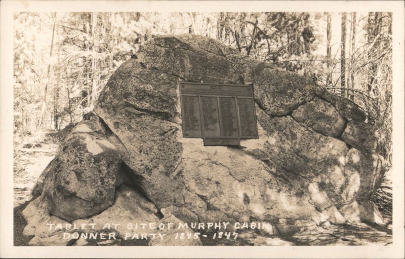 Tablet at Site of Murphy Cabin, Donner Party 1845-1847 Truckee California