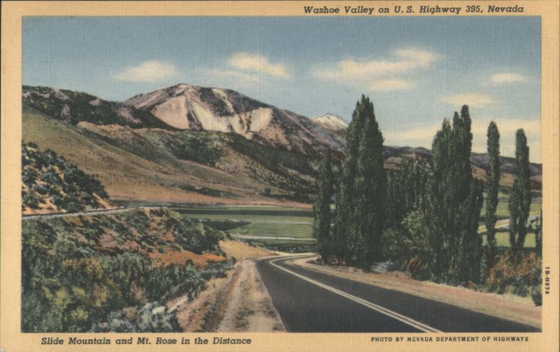 Washoe Valley US 395, Slide Mountain & Mt. Rose Nevada