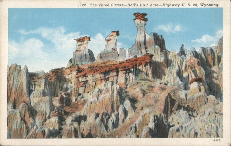 The Three Sisters - Hell's Half Acre - US 20, Wyoming