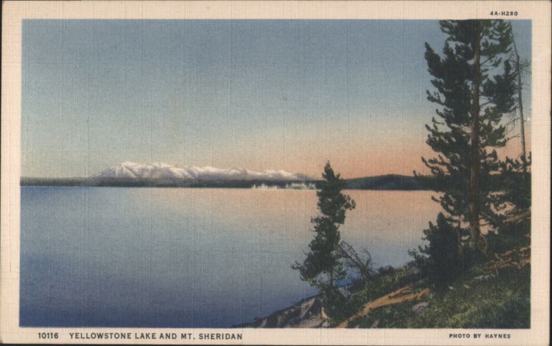 Yellowstone Lake and Mt. Sheridan Haynes Yellowstone National Park