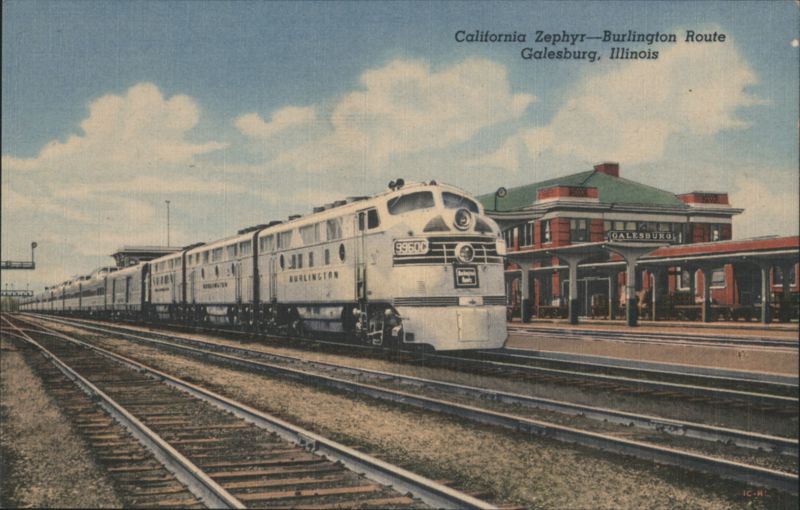 California Zephyr—Burlington Route, Galesburg Illinois