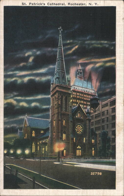 St. Patrick's Cathedral at Night Rochester New York