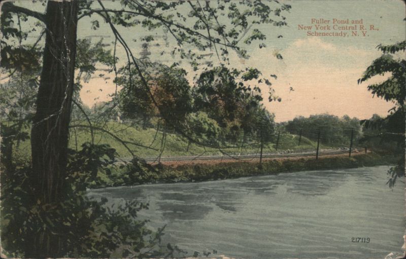 Fuller Pond & New York Central R. R. Tracks Schenectady