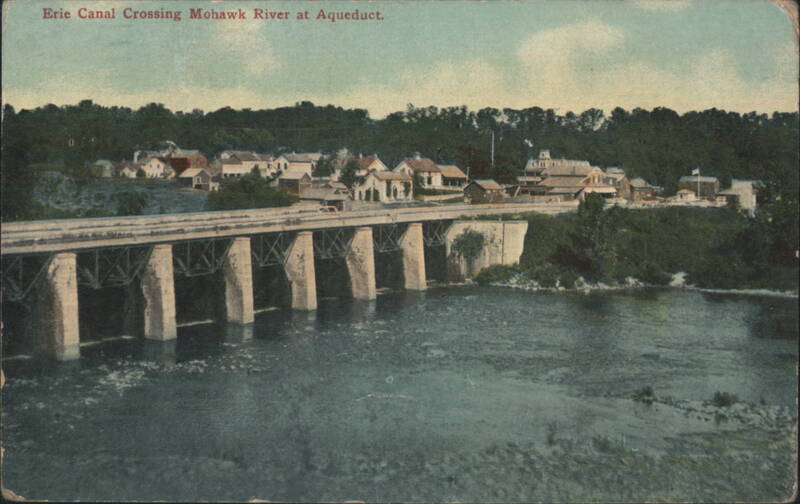 Erie Canal Crossing Mohawk River at Aqueduct New York