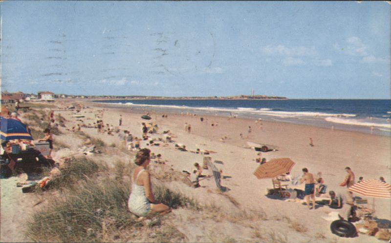 Hampton Beach State Park NH - People on Beach & Dunes New Hampshire