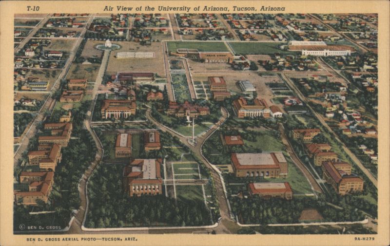 Air View of University of Arizona, Tucson, Arizona