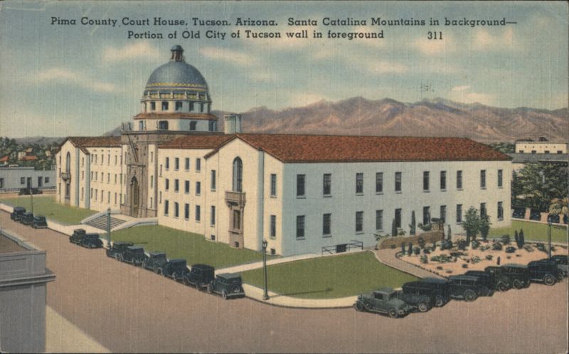 Pima County Court House, Tucson, AZ, Santa Catalina Mts. Arizona