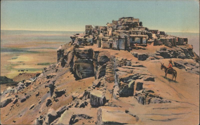 The Mesa and Old Walpi Hopi Village, Tusayan Valley Arizona