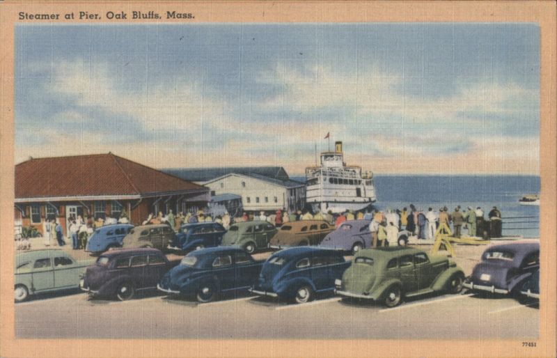 Steamer at Pier, Oak Bluffs, Mass. Massachusetts