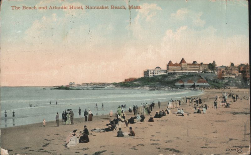 The Beach and Atlantic Hotel, Nantasket Beach Massachusetts