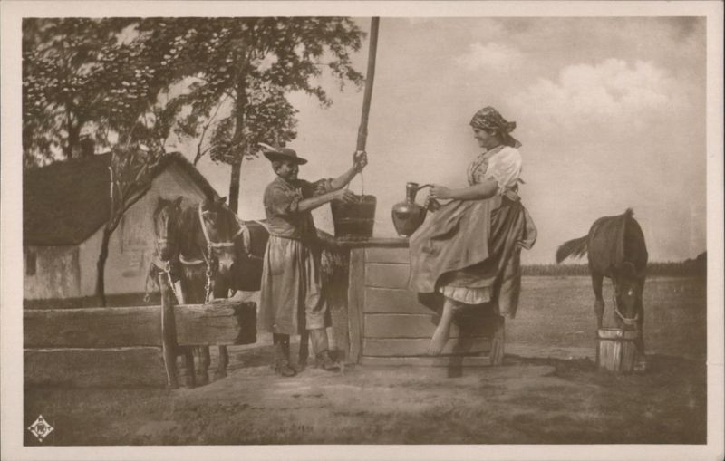 Puszta Life: Idyl at the Well, Hungary