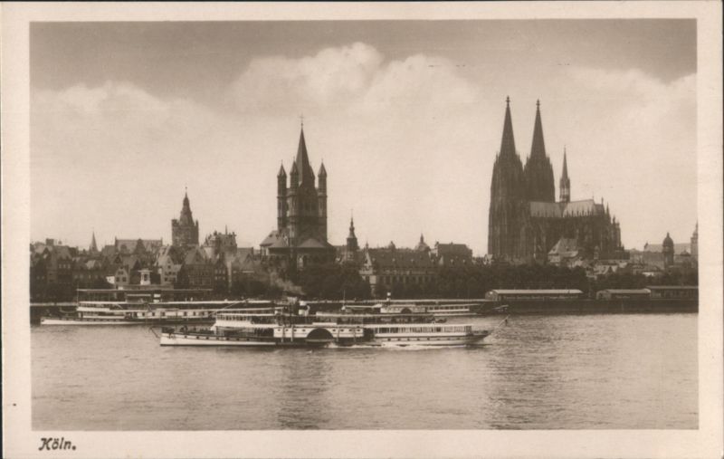 Cologne Cathedral & Cityscape from Rhine Germany