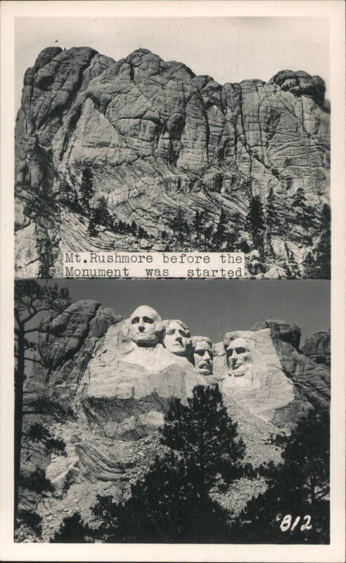 Mt. Rushmore Before & After Monument Carving Keystone South Dakota