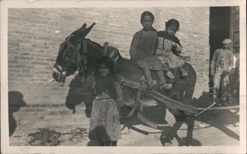 Children on Donkey, Spain