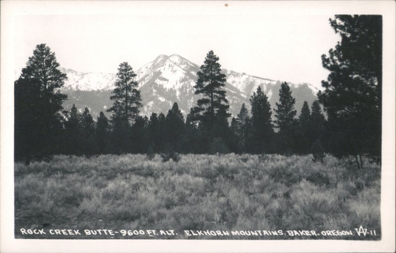 Rock Creek Butte, 9600 Ft. Alt., Elkhorn Mountains Baker Oregon