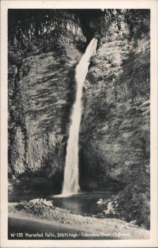 Horsetail Falls, 208 ft. high, Columbia River Highway Washington