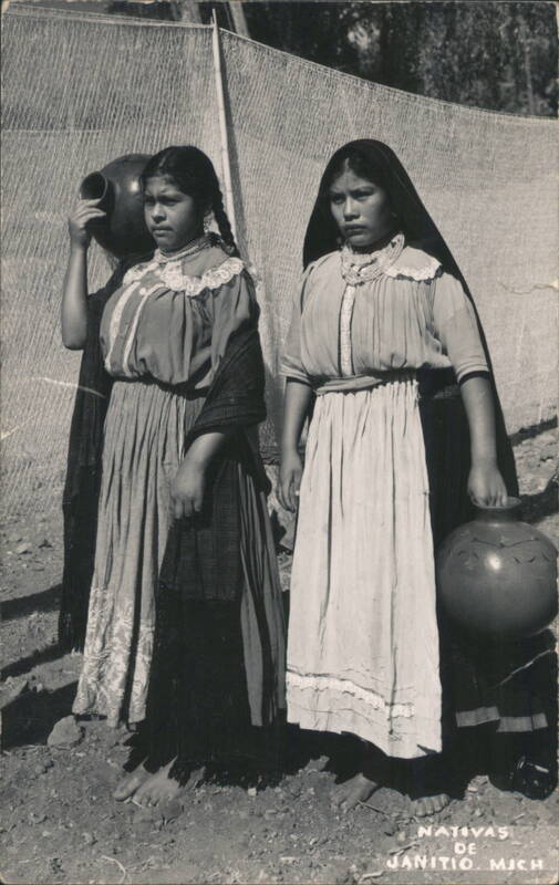 Indigenous Women with Pottery, Janitzio, Michoacán Mexico