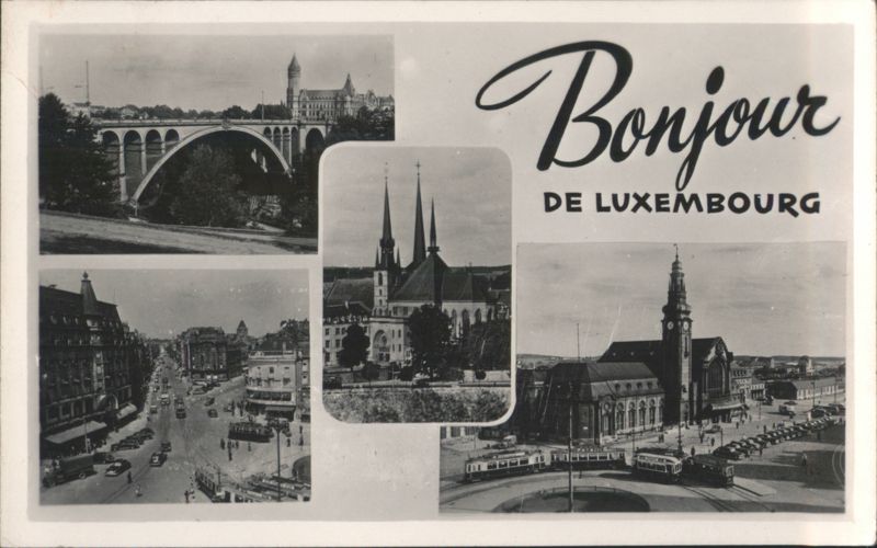 Bonjour de Luxembourg - Bridge, Cathedral, City Views