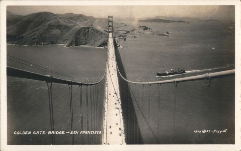Golden Gate Bridge, San Francisco - Aerial View California
