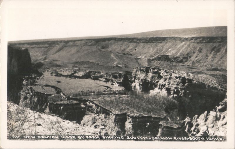 New Canyon by Farm Sinking 200 Feet, Salmon River, South ID Idaho