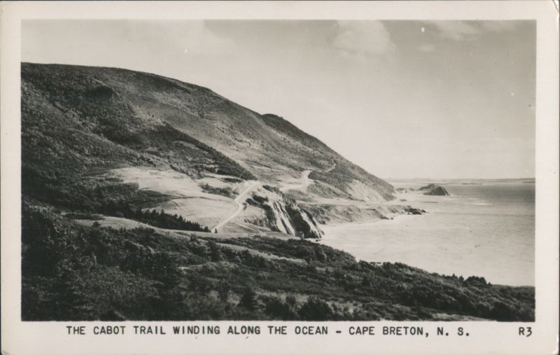 Cabot Trail Winding Along the Ocean Cape Breton NS Canada