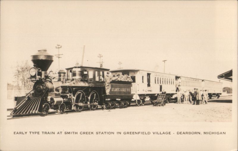Early Type Train at Smith Creek Station, Greenfield Village Dearborn Michigan
