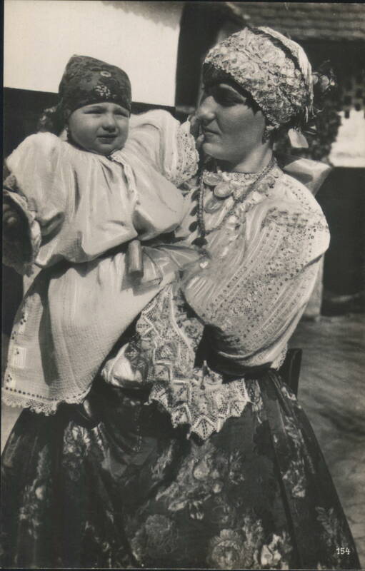 Young Mother of Mohács in Sunday Attire Hungary Kankowsky