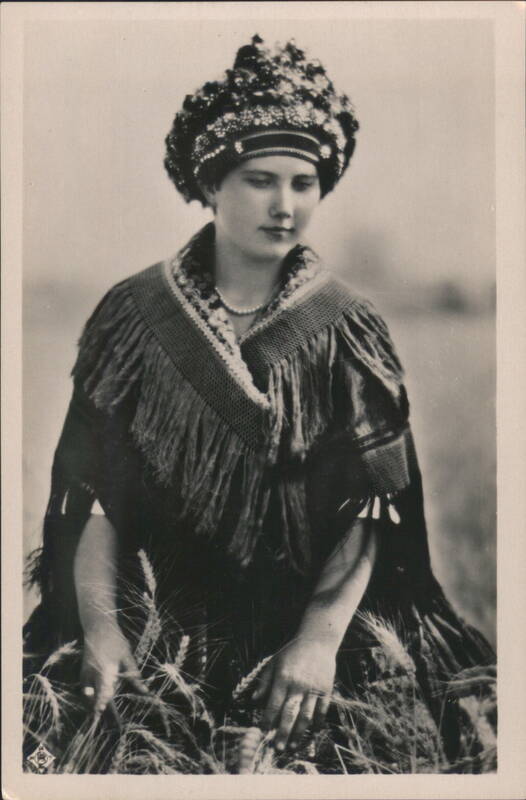 Sárköz Girl in Traditional Hungarian Attire, Wheat Field Hungary